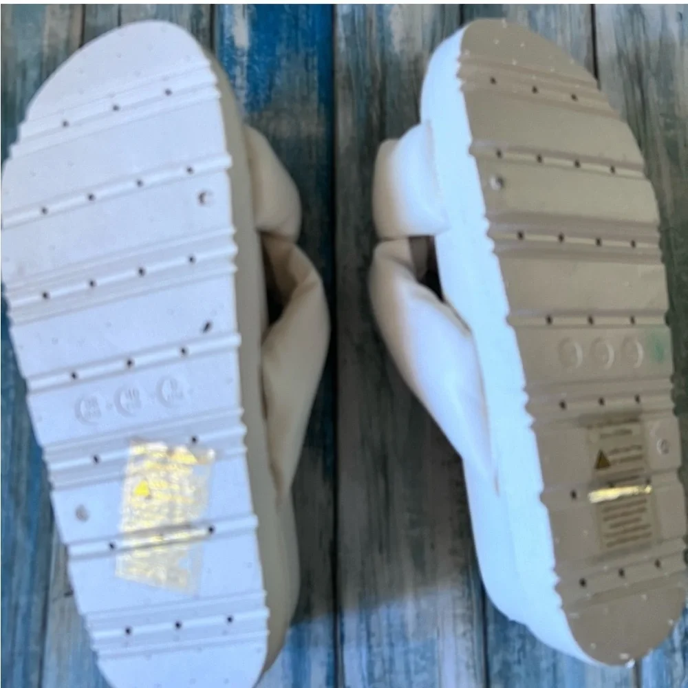 wellsfountn comfort slides white knot top size ladies 9